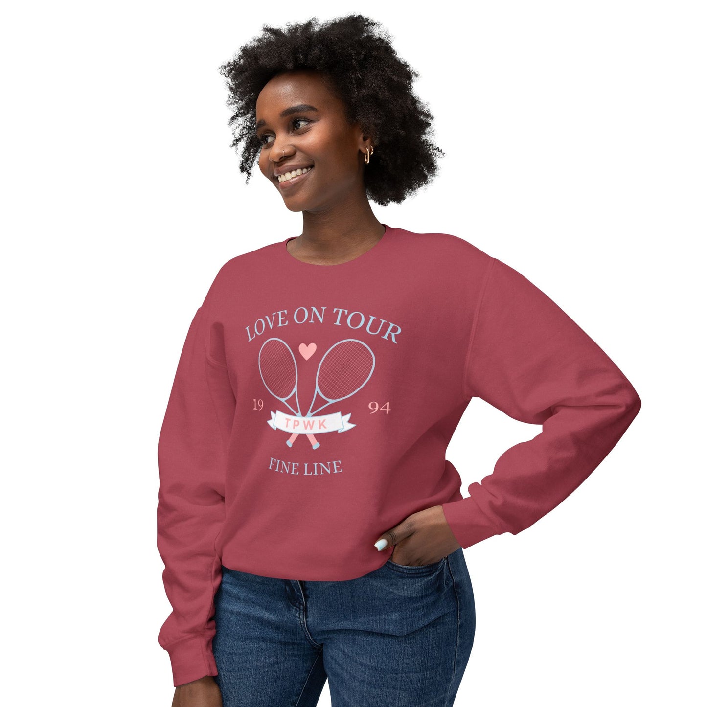 Love On Tour Tennis Club Comfort Colors Sweatshirt