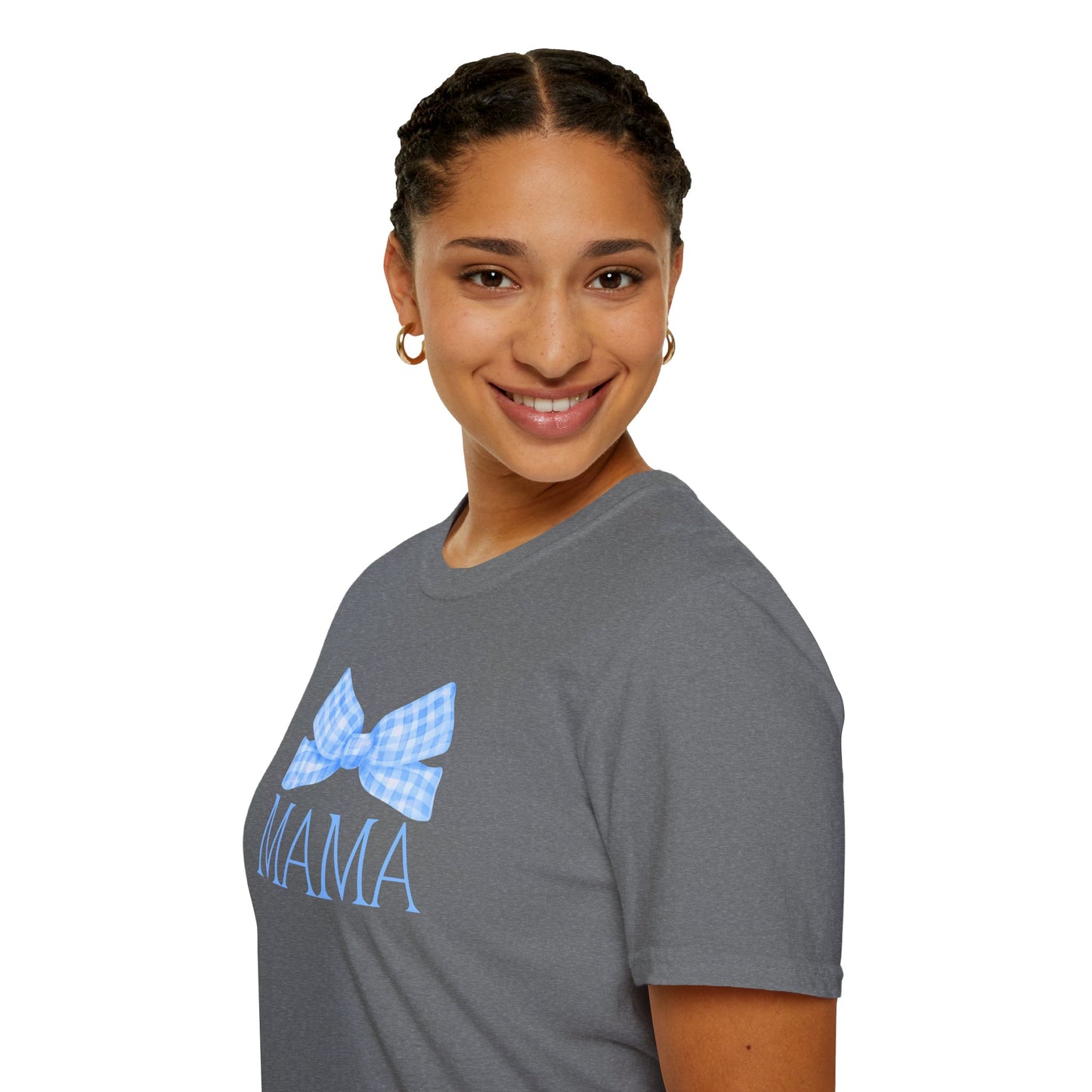 Blue Bow Mama Soft Style Tee