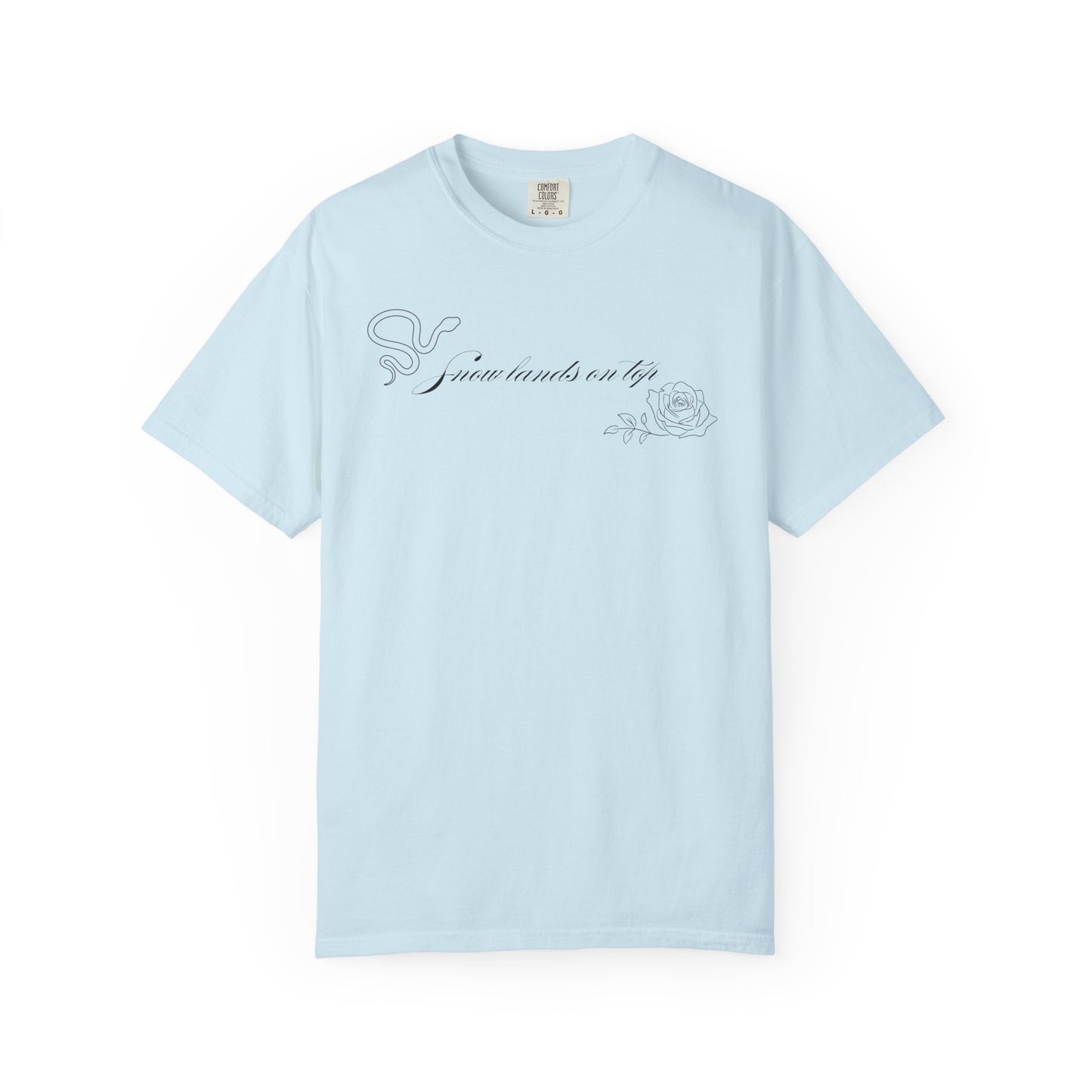 Snow Lands On Top Comfort Colors Tee