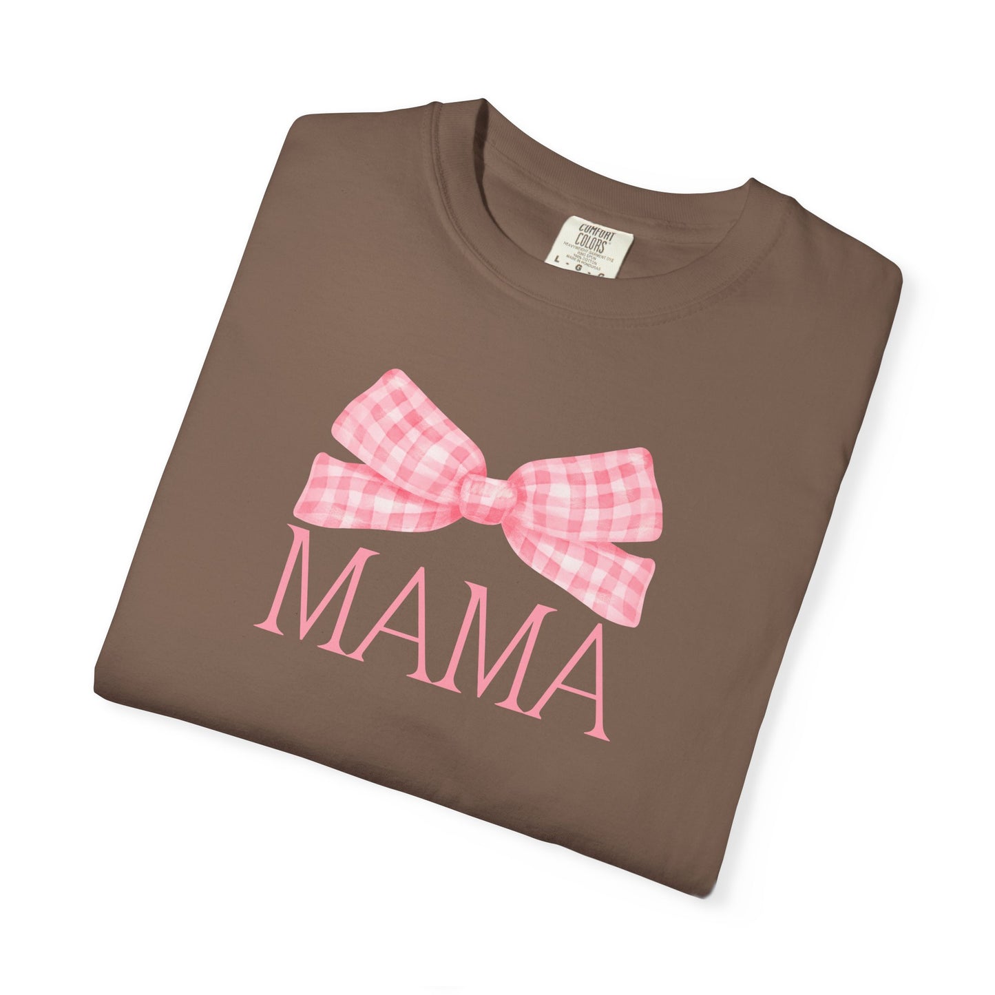 Mama Pink Bow Comfort Colors Tee
