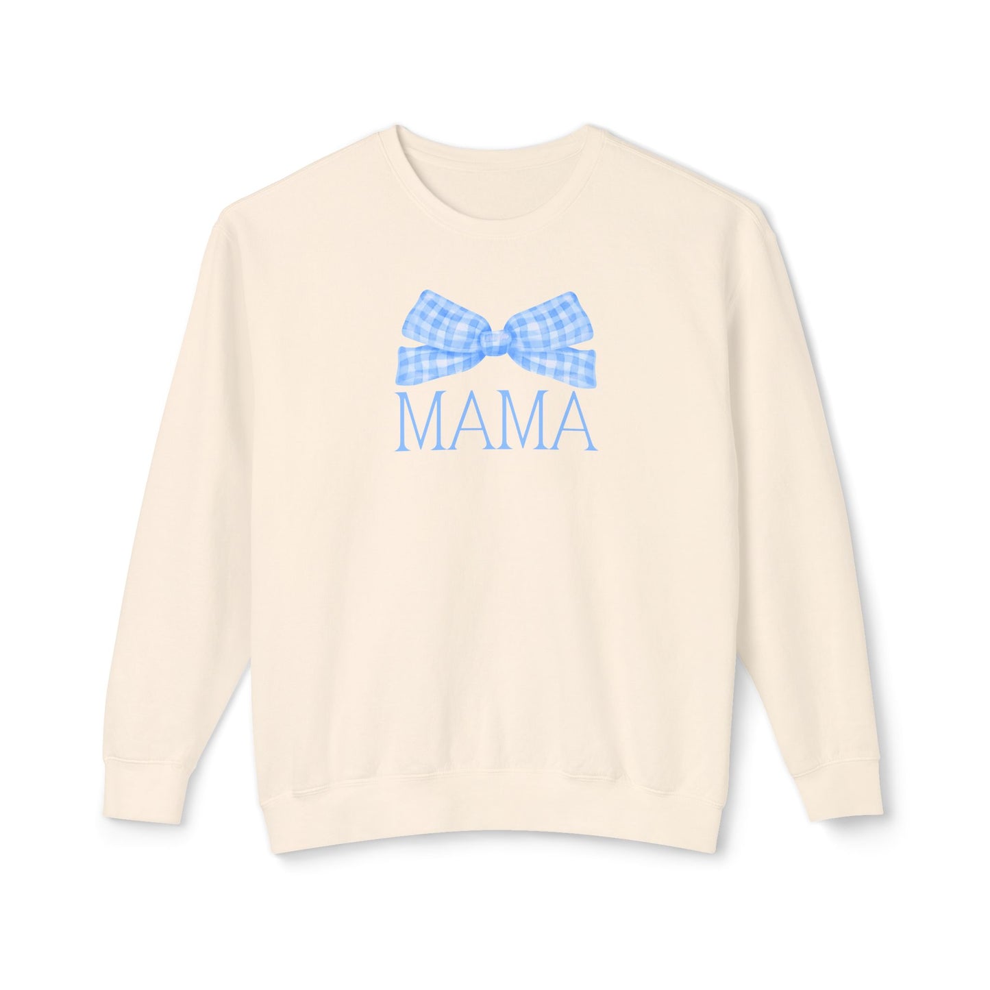 Blue Mama Bow Comfort Colors Sweatshirt