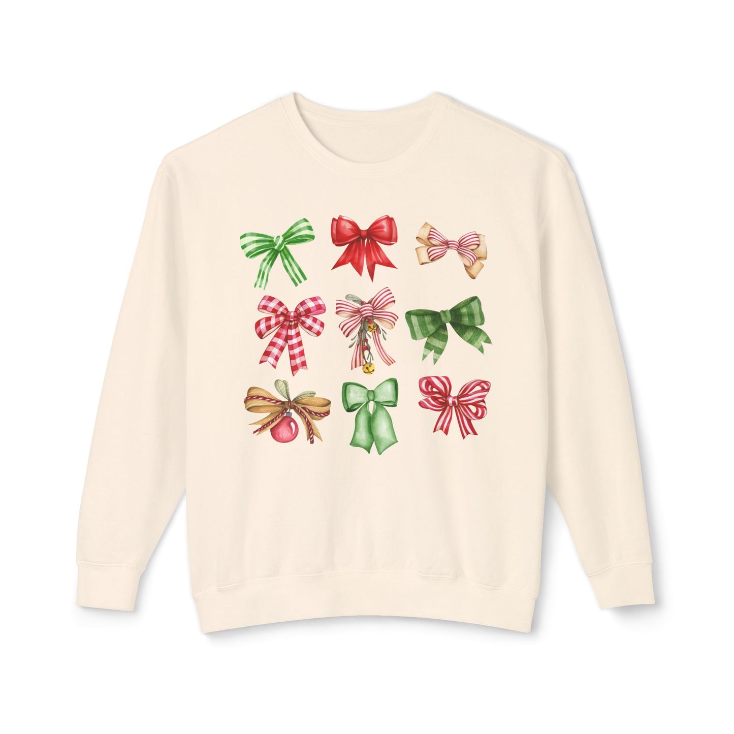 Christmas Bows Comfort Colors Sweatshirt