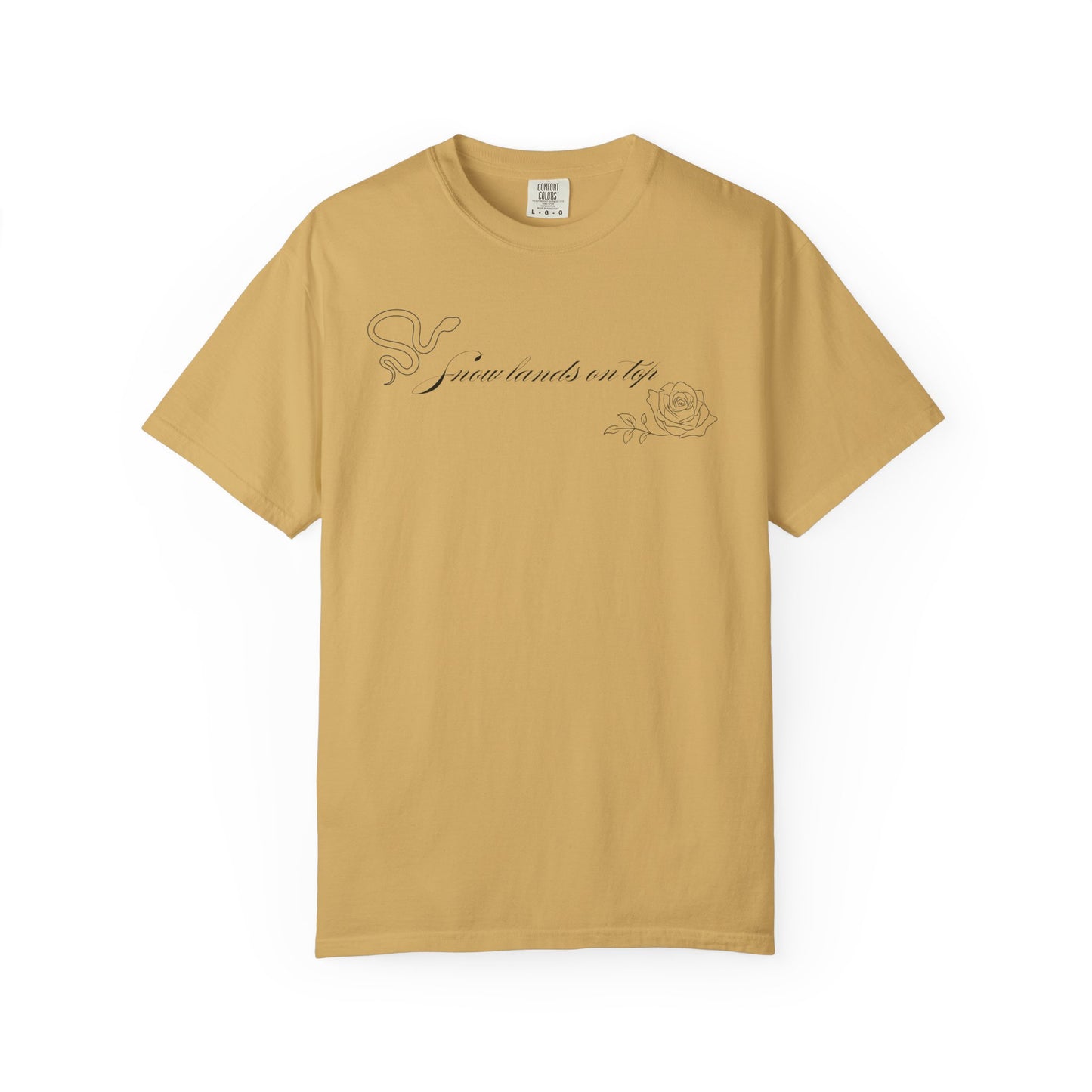Snow Lands On Top Comfort Colors Tee