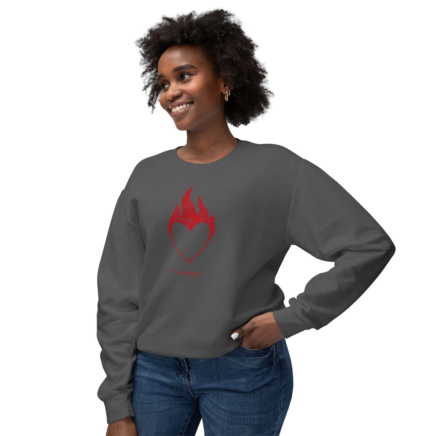 Fireheart Hand-drawn Comfort Colors Sweatshirt