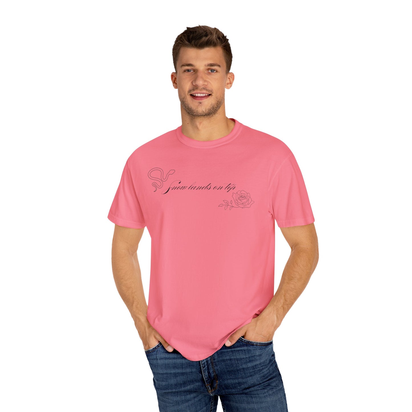 Snow Lands On Top Comfort Colors Tee