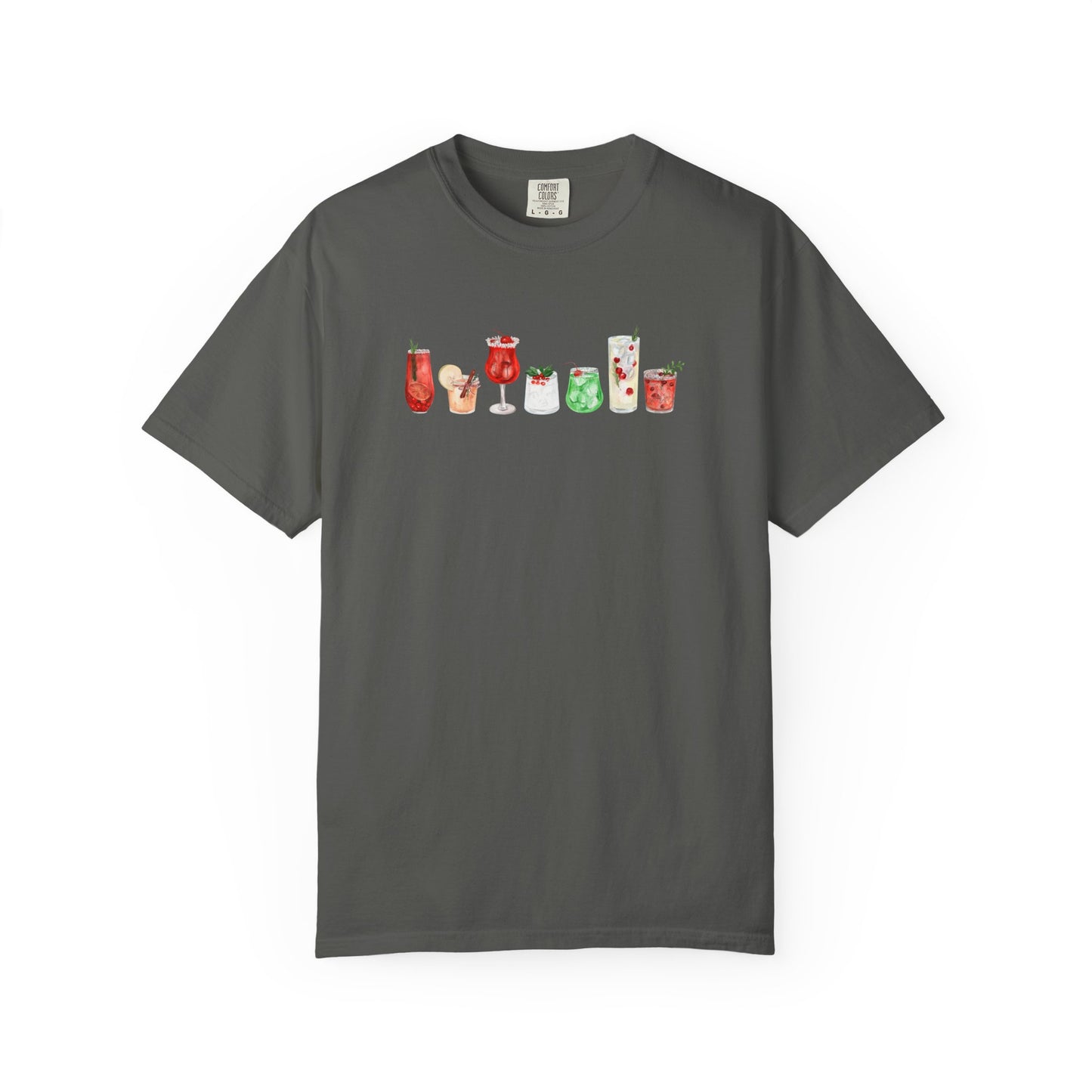 Christmas Cocktails Comfort Colors Tee