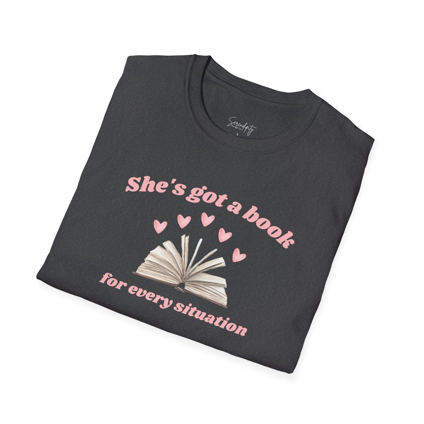 She's Got a Book For Every Situation Soft Style Tee