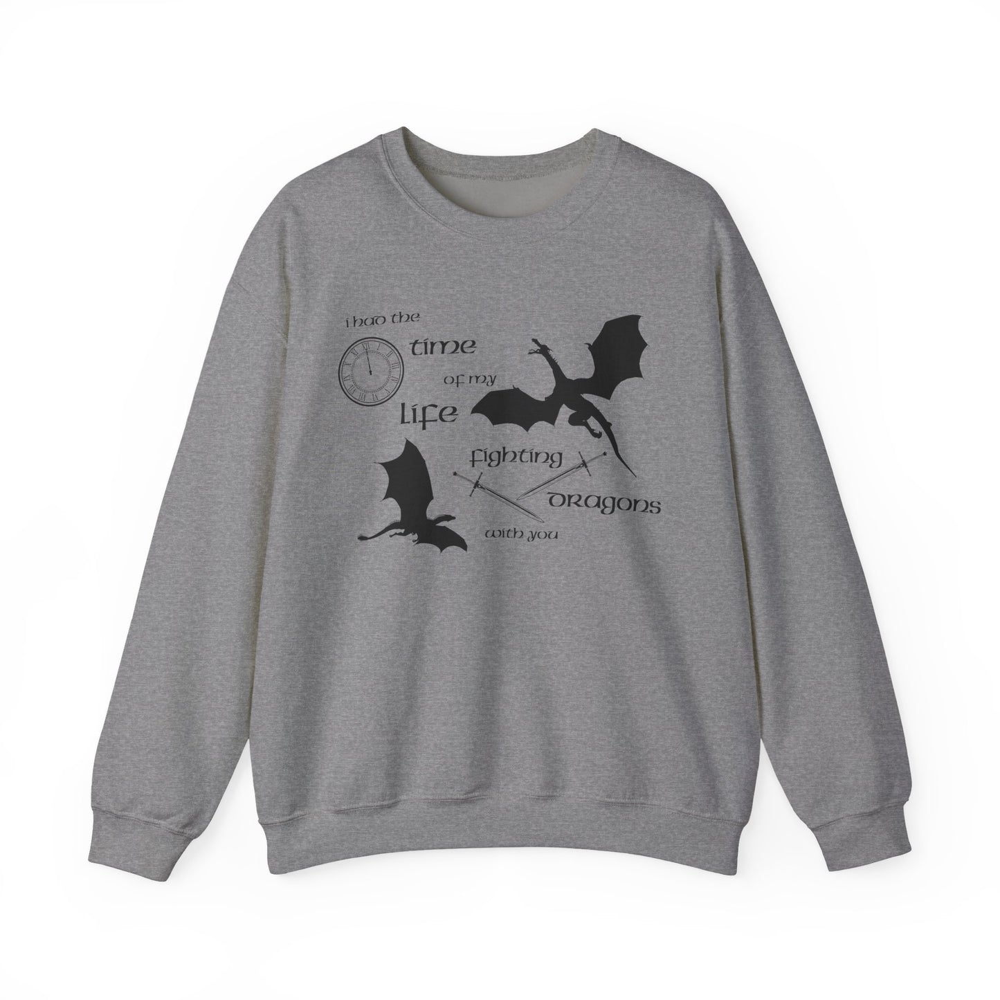 Fighting Dragons With You Crewneck Sweatshirt