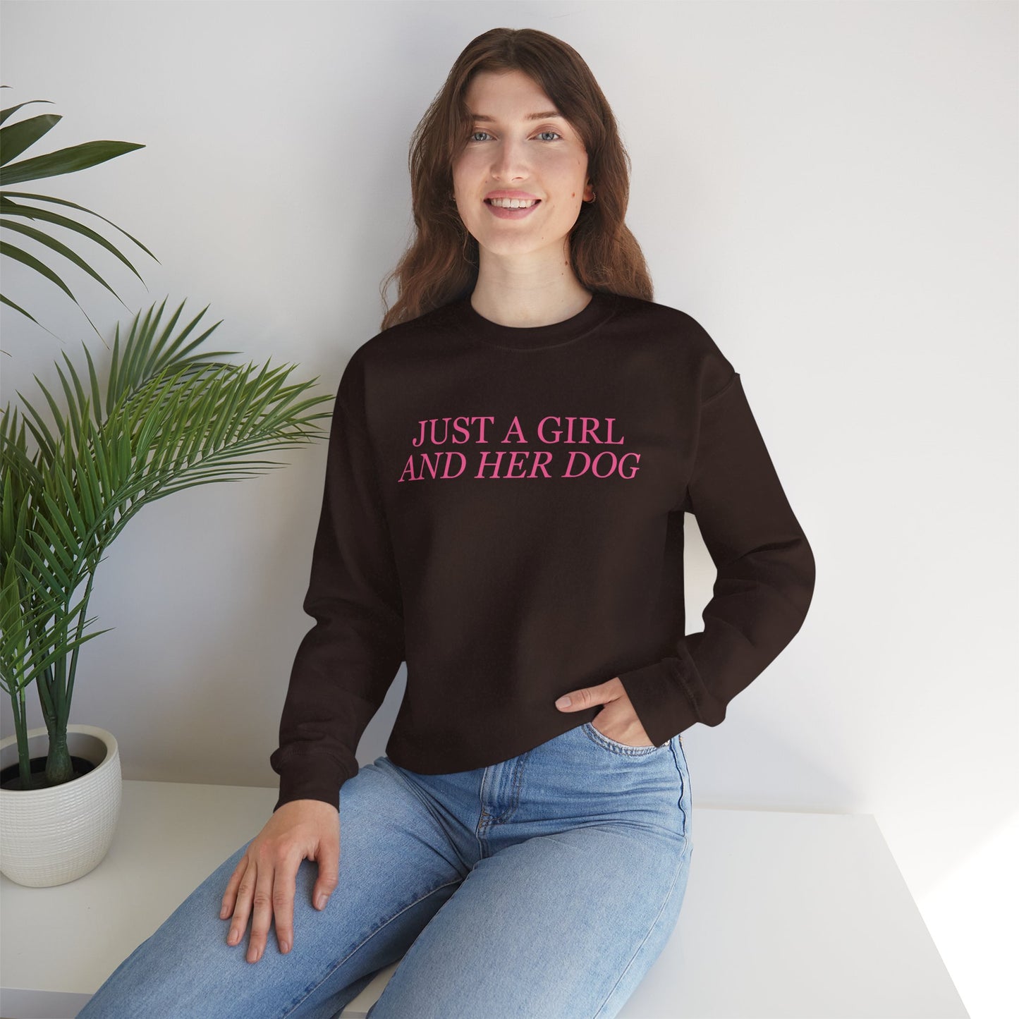 Just a Girl and Her Dog Crewneck Sweatshirt