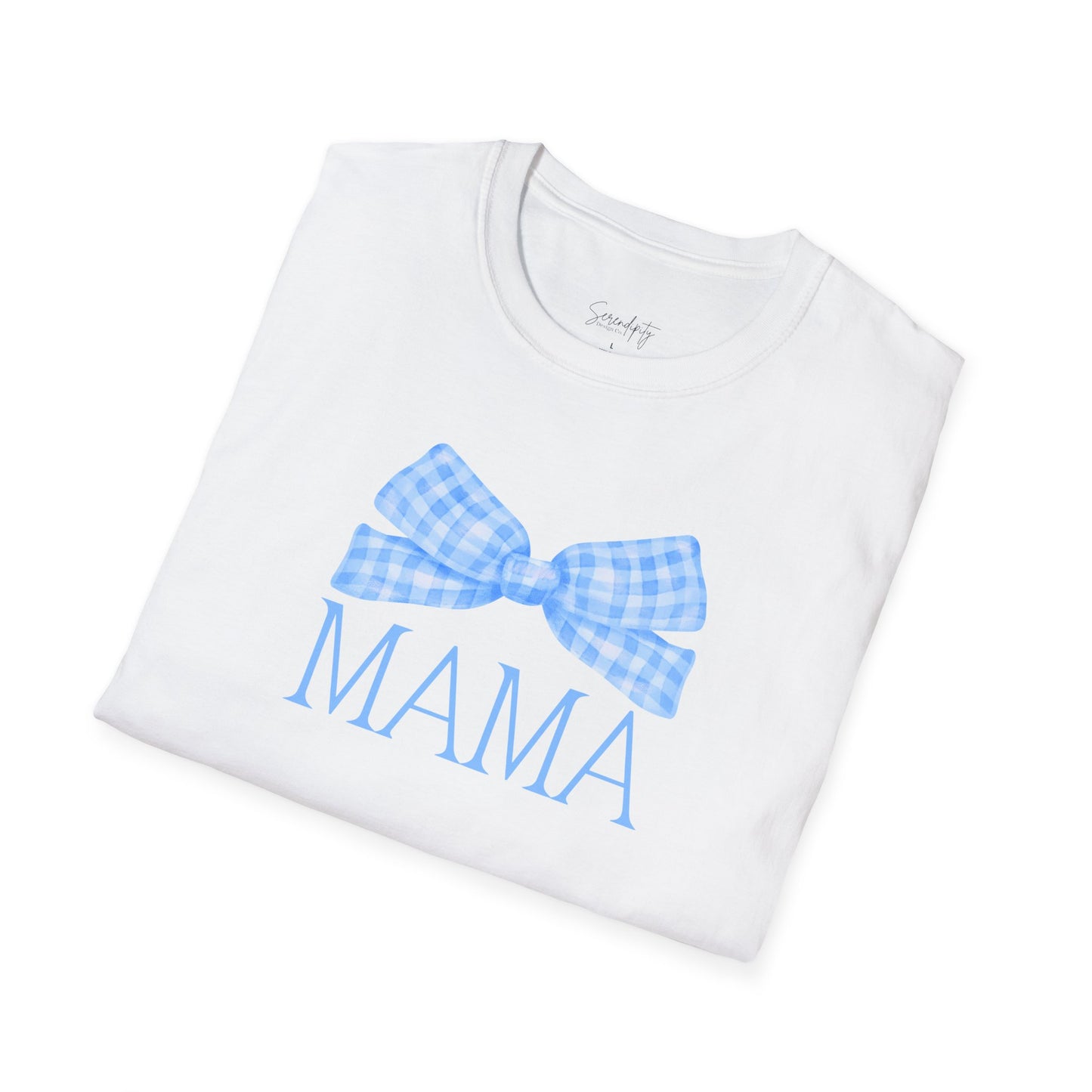 Blue Bow Mama Soft Style Tee