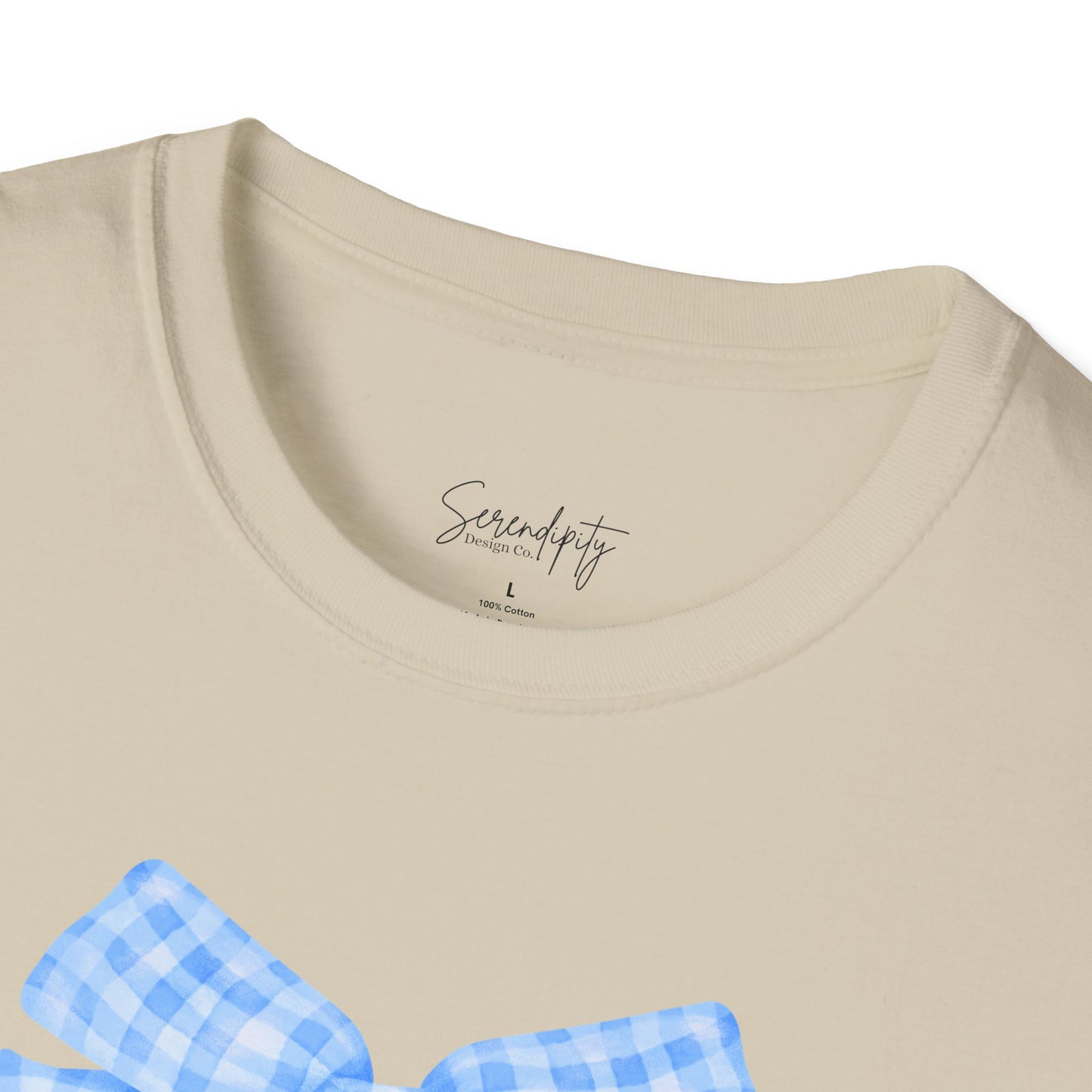 Blue Bow Mama Soft Style Tee