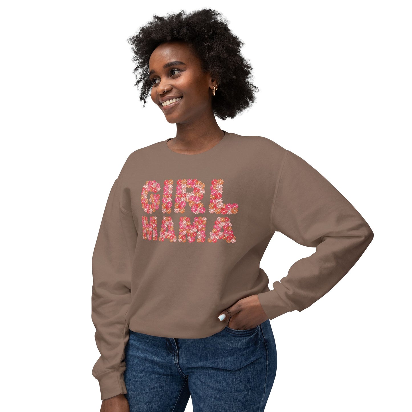 Girl Mama Floral Comfort Colors Sweatshirt
