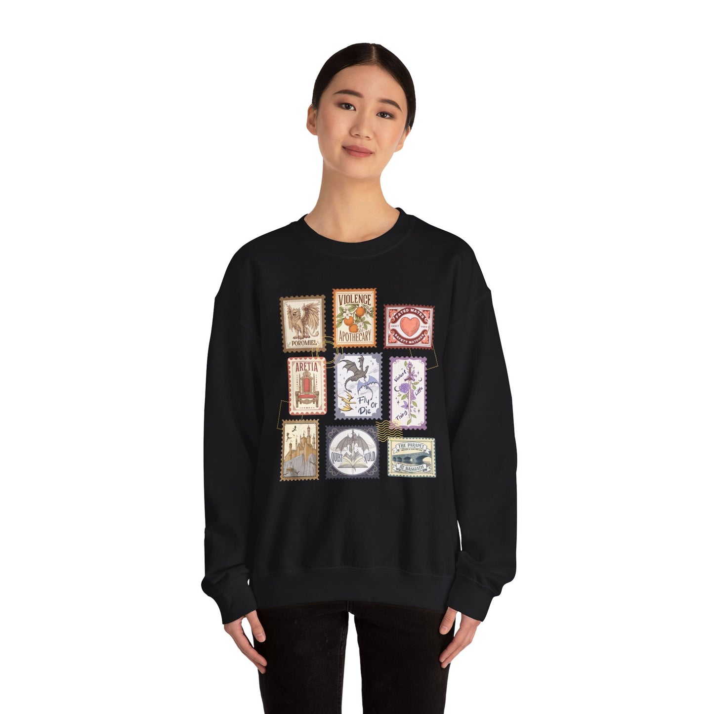 Fourth Wing Stamps Crewneck Sweatshirt