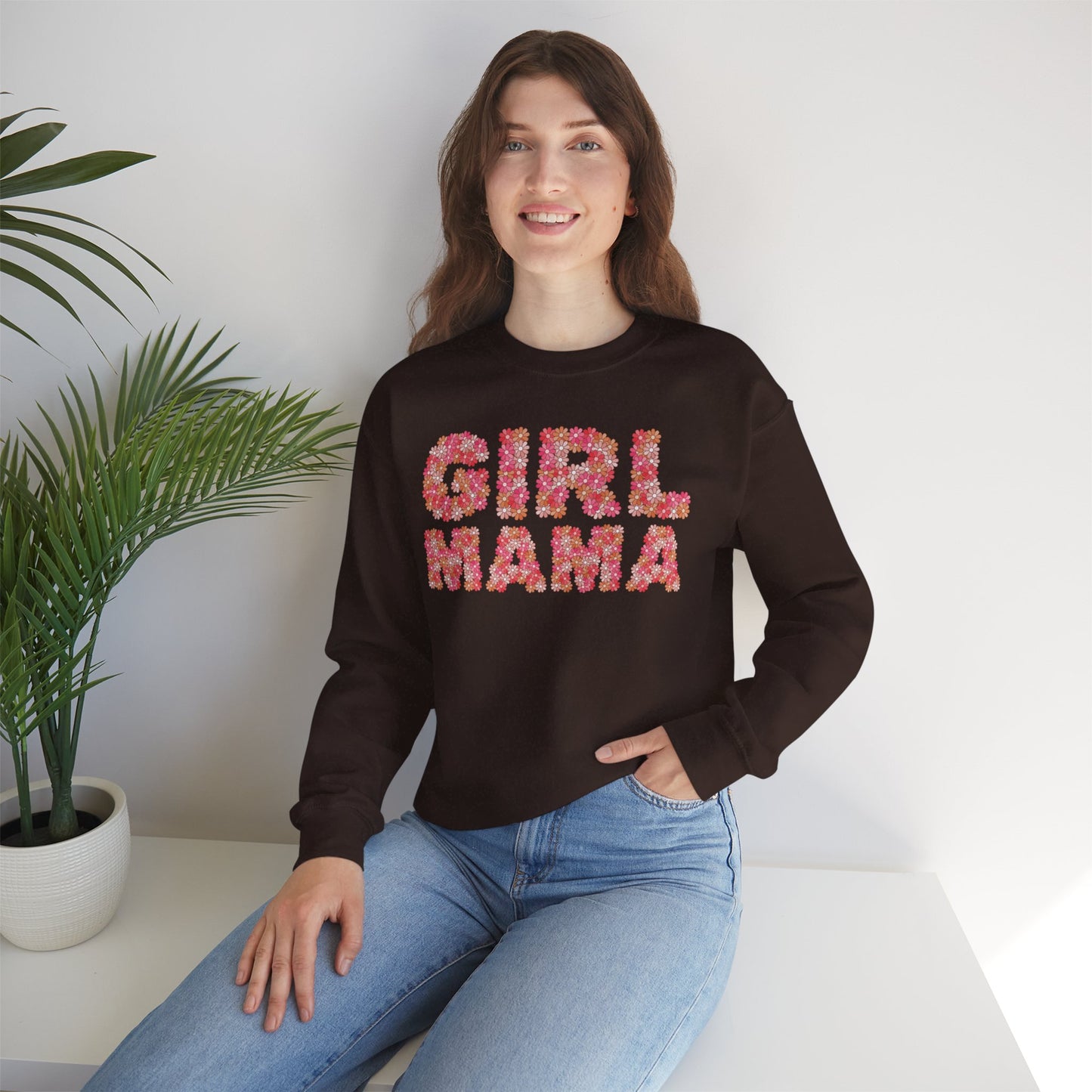 Girl Mama Floral Crewneck Sweatshirt
