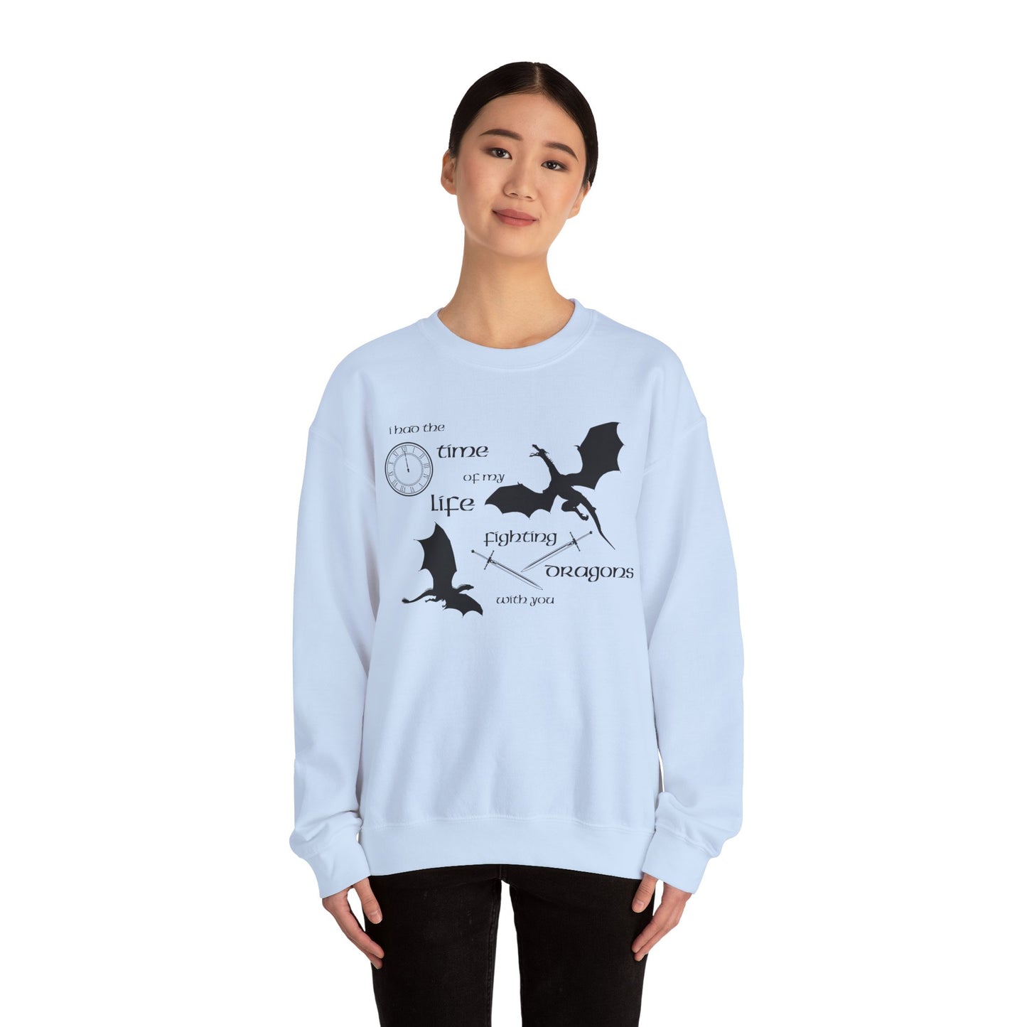 Fighting Dragons With You Crewneck Sweatshirt