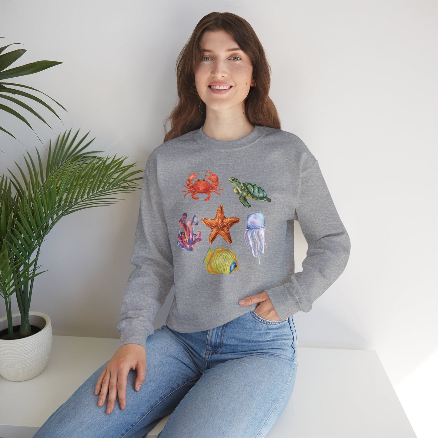 Ocean Creatures Crewneck Sweatshirt