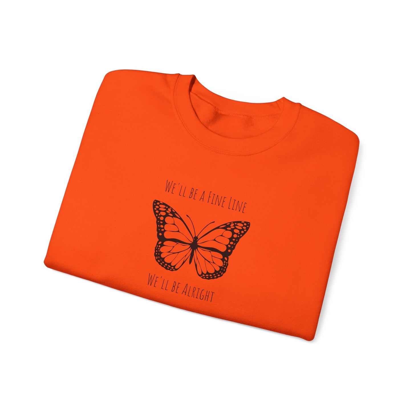 Fine Line Butterfly Crewneck Sweatshirt