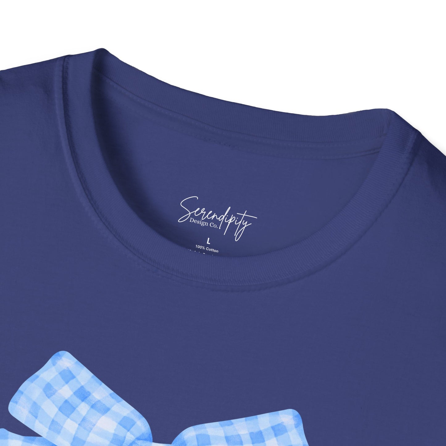 Blue Bow Mama Soft Style Tee