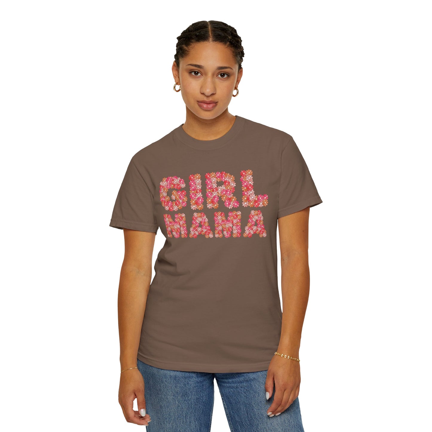 Girl Mama Floral Comfort Colors Tee