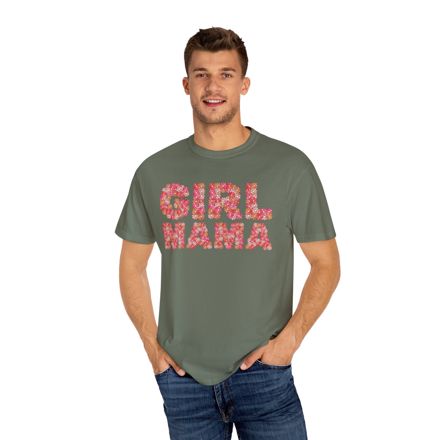 Girl Mama Floral Comfort Colors Tee