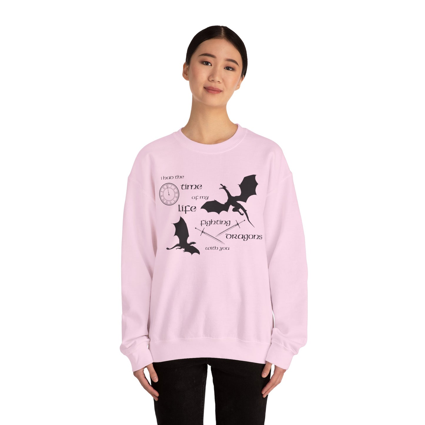 Fighting Dragons With You Crewneck Sweatshirt