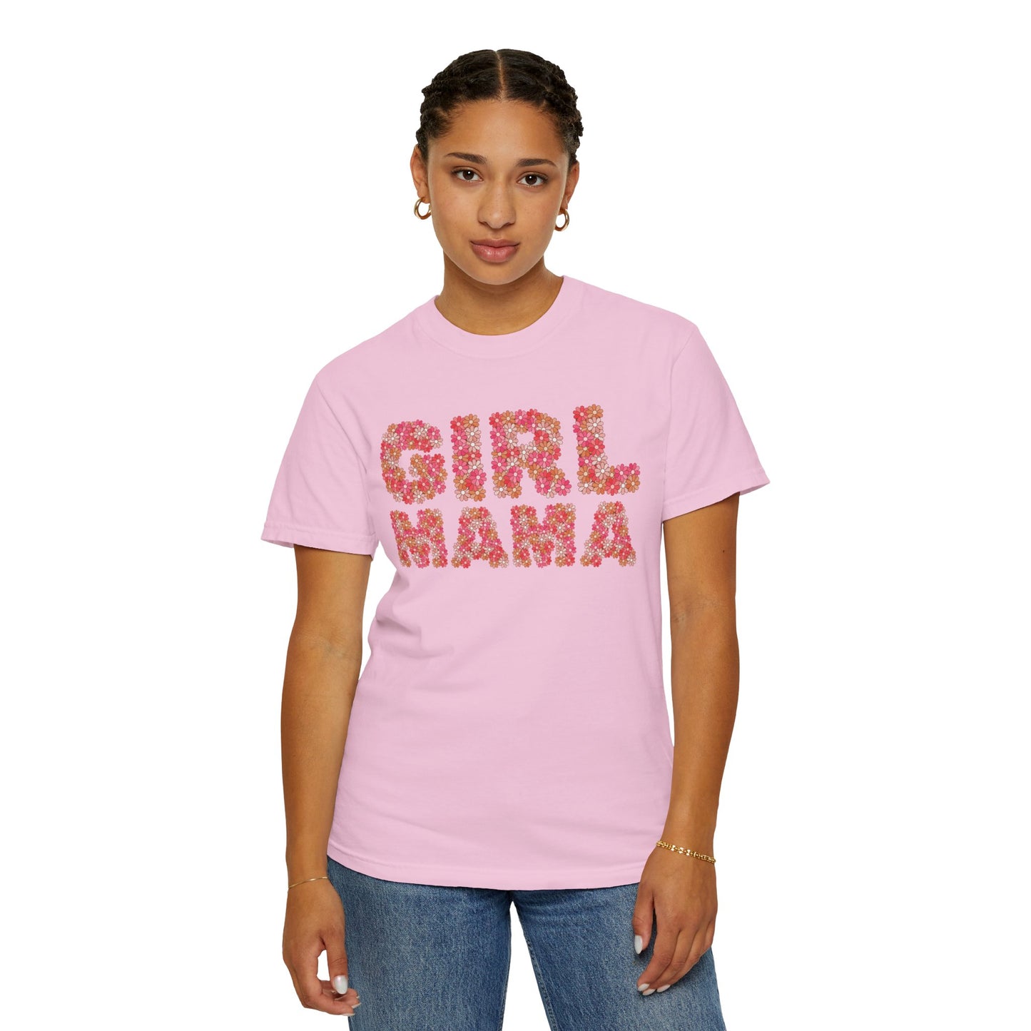 Girl Mama Floral Comfort Colors Tee