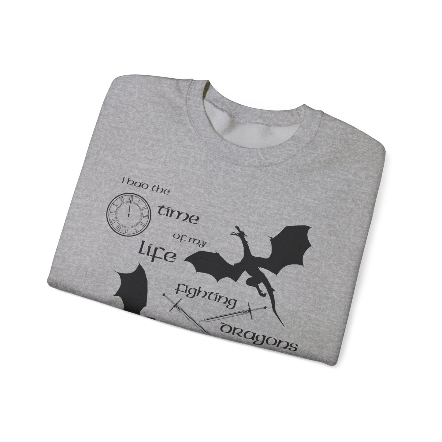 Fighting Dragons With You Crewneck Sweatshirt