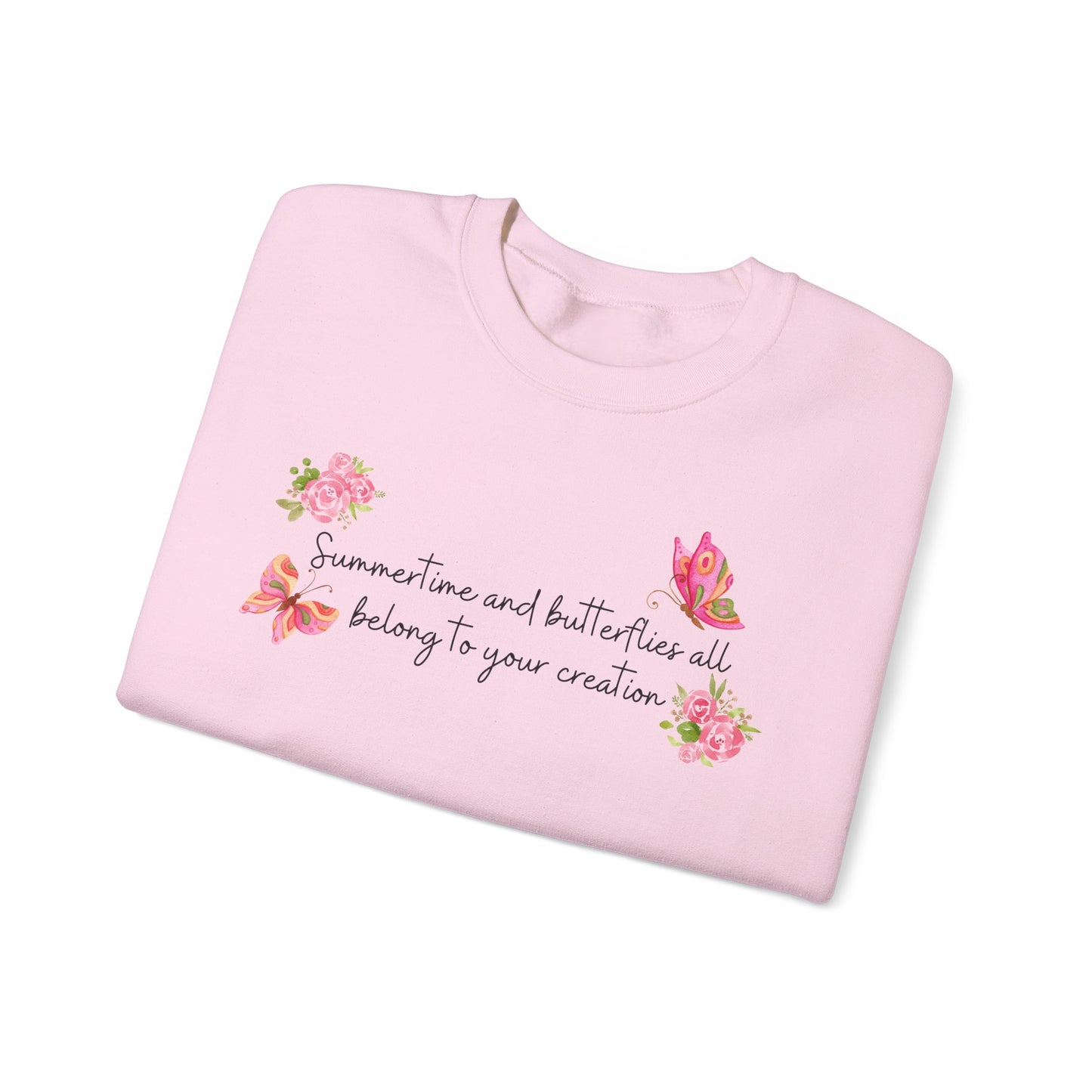 Summertime & Butterflies Crewneck Sweatshirt