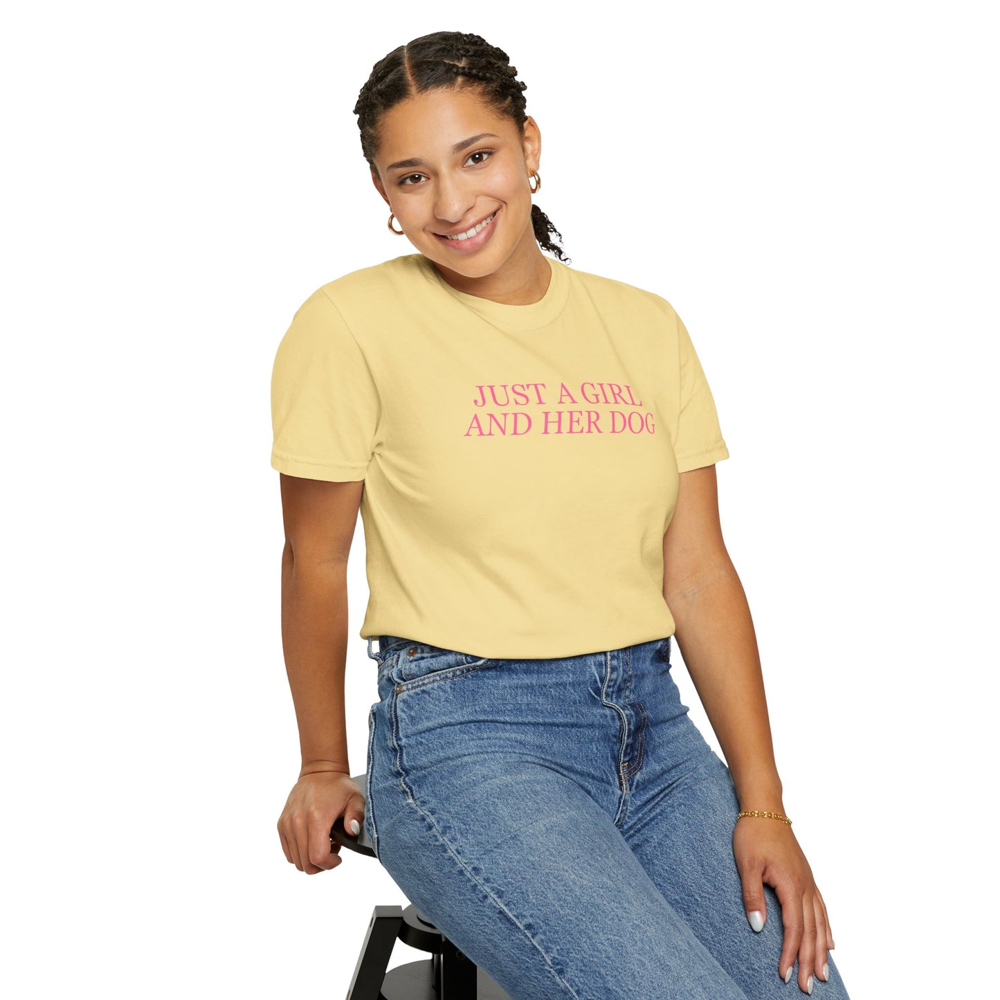 Just a Girl and Her Dog Comfort Colors Tee