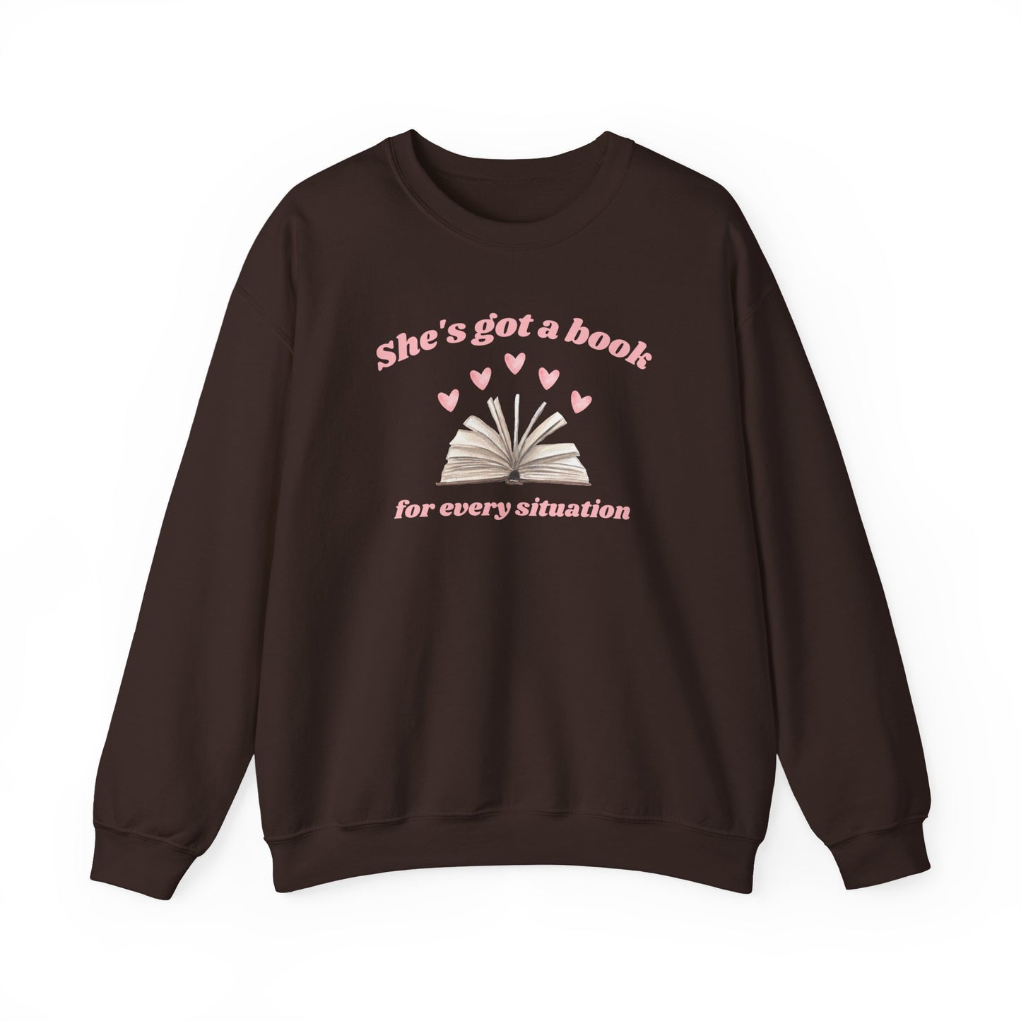 She's Got a Book For Every Situation Crewneck Sweatshirt