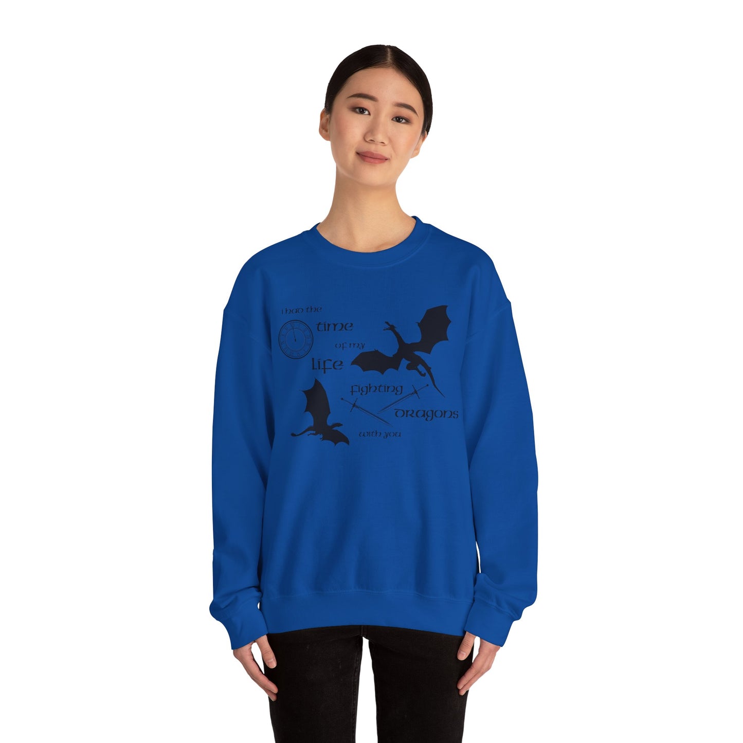 Fighting Dragons With You Crewneck Sweatshirt