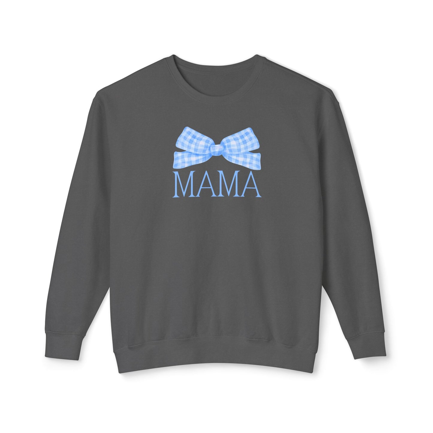 Blue Mama Bow Comfort Colors Sweatshirt