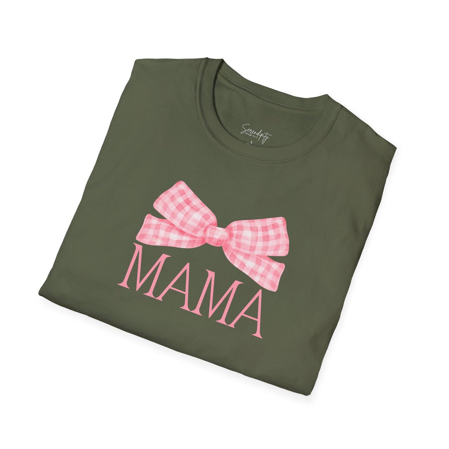 Mama Pink Bow Soft Style Tee