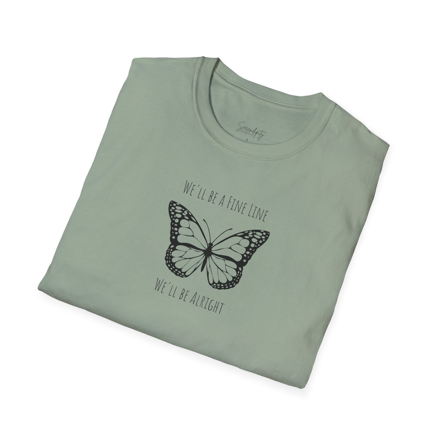 Fine Line Butterfly Soft Style Tee