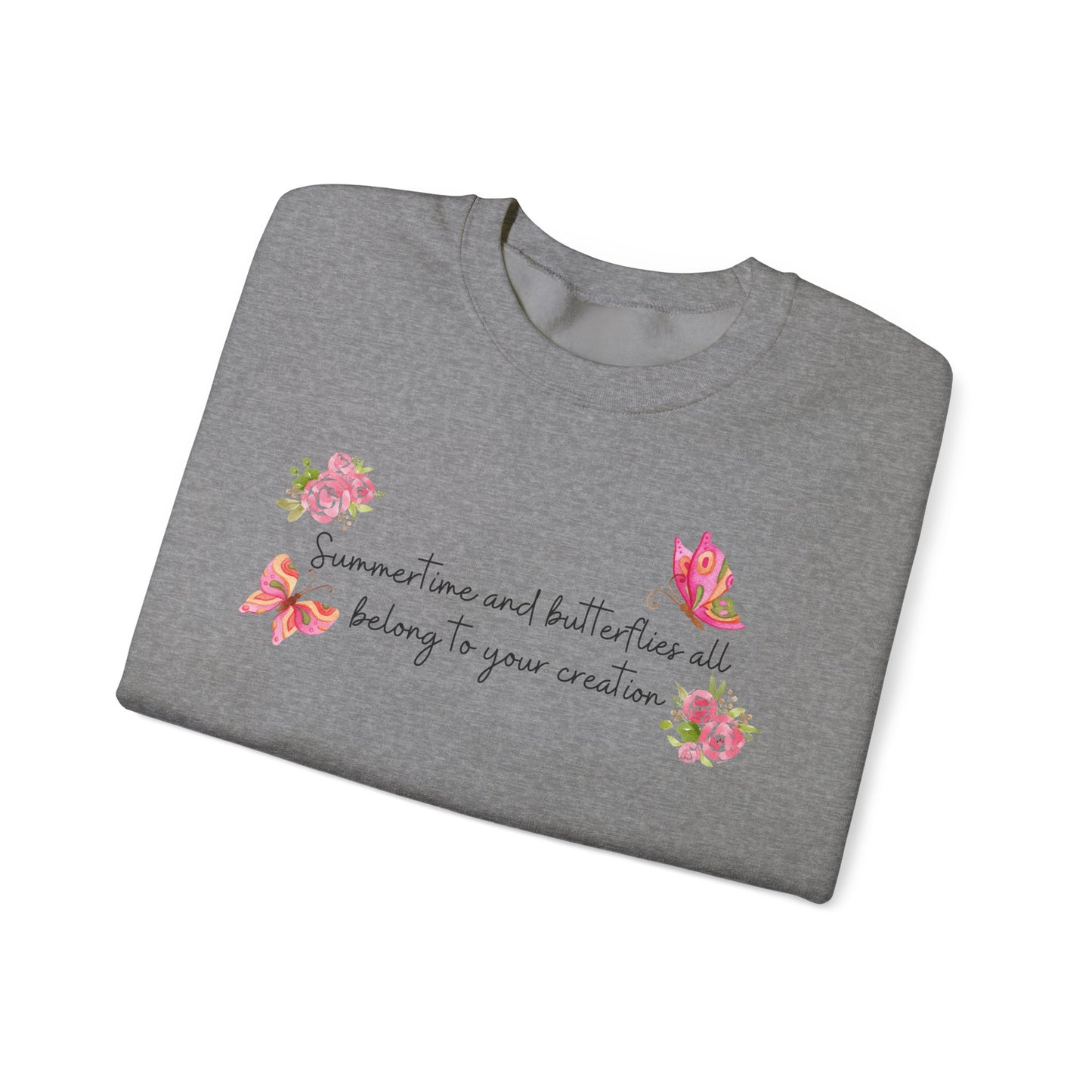 Summertime & Butterflies Crewneck Sweatshirt