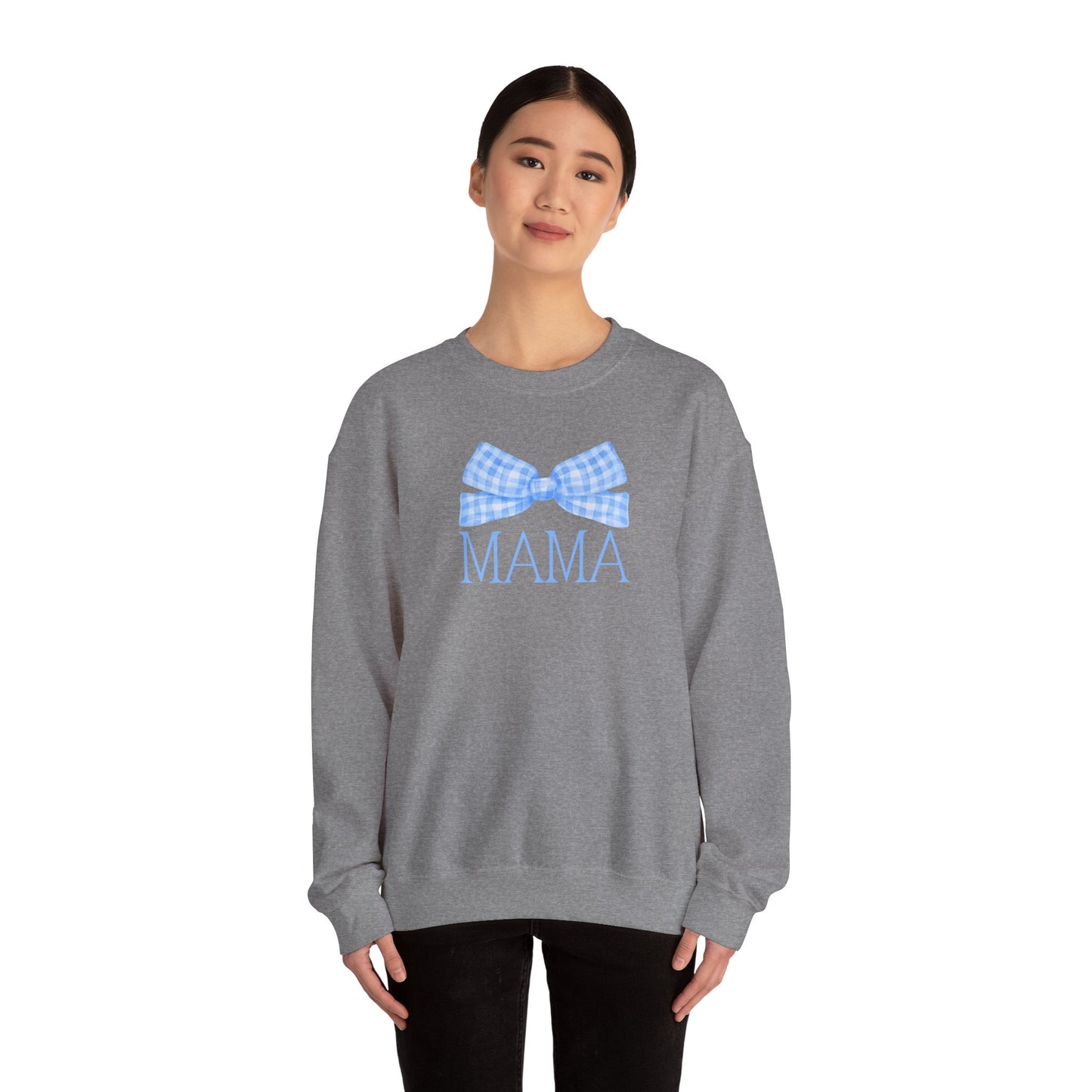 Blue Mama Bow Crewneck Sweatshirt