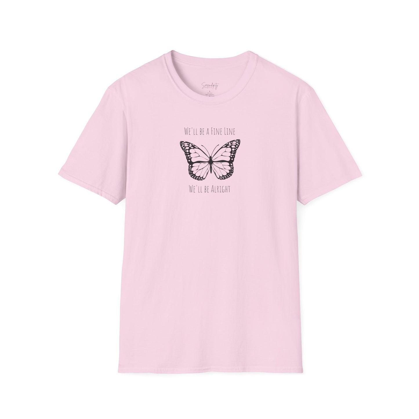 Fine Line Butterfly Soft Style Tee