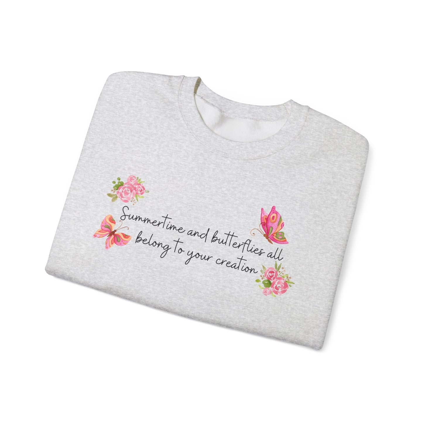 Summertime & Butterflies Crewneck Sweatshirt
