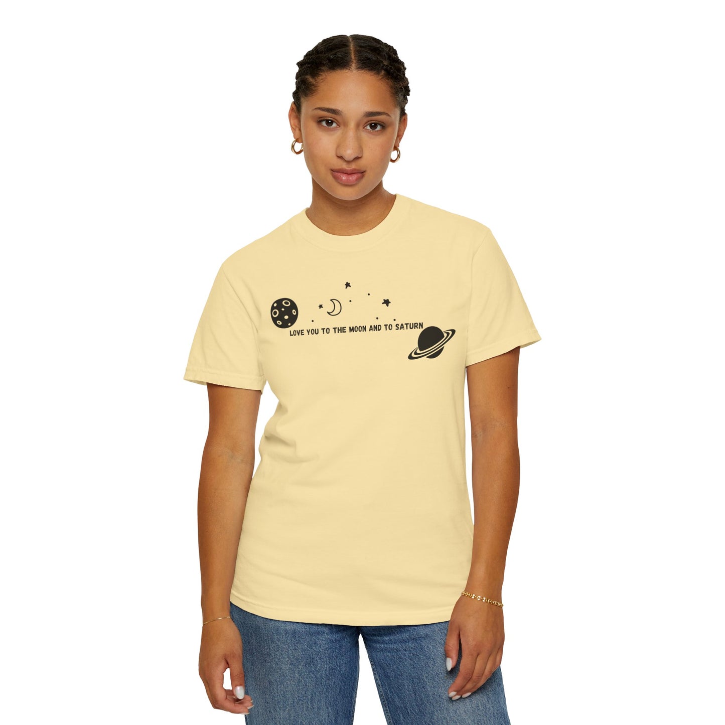 Love You to the Moon and to Saturn Comfort Colors Tee