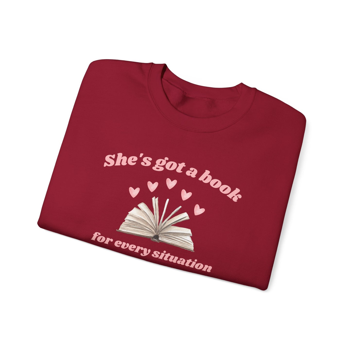 She's Got a Book For Every Situation Crewneck Sweatshirt