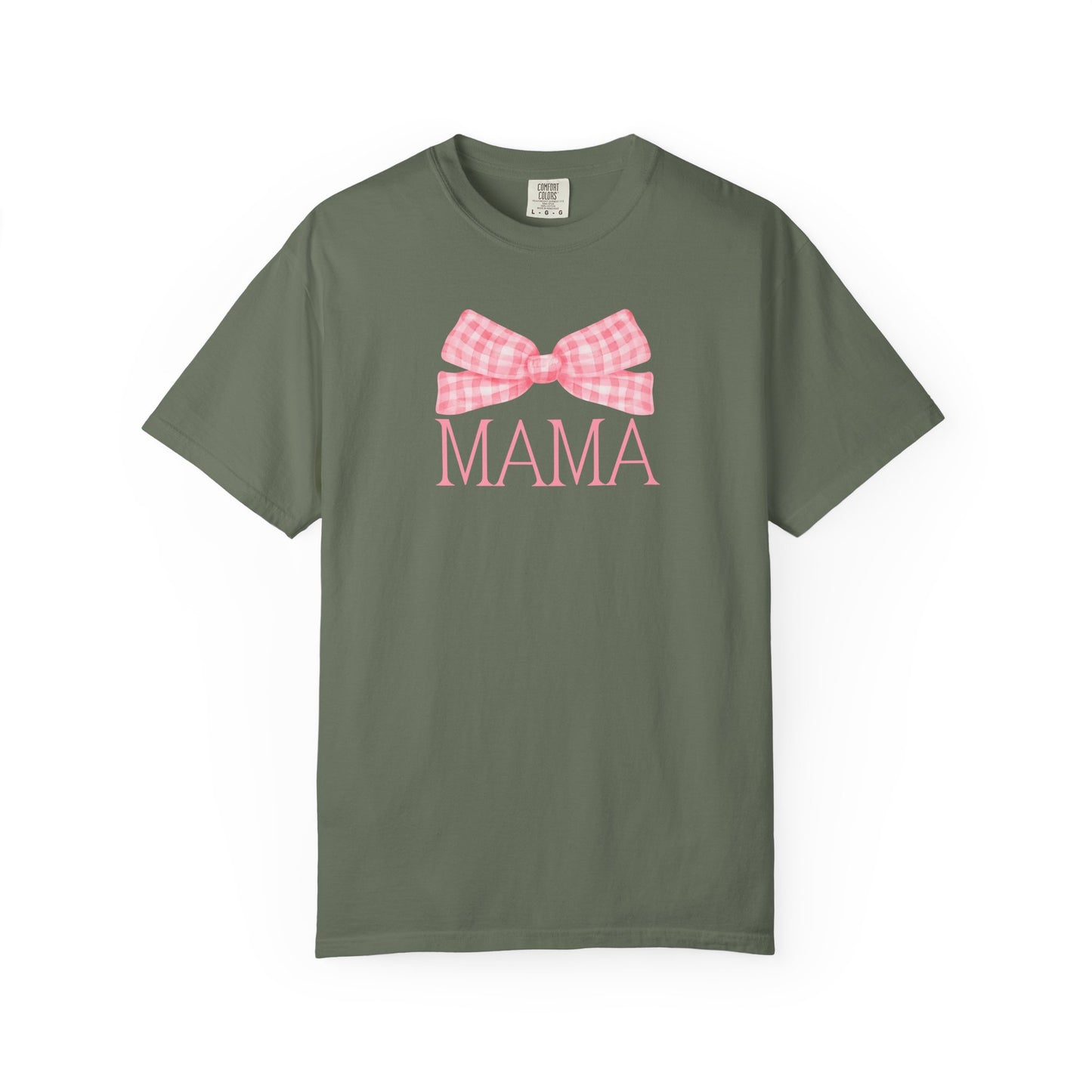 Mama Pink Bow Comfort Colors Tee