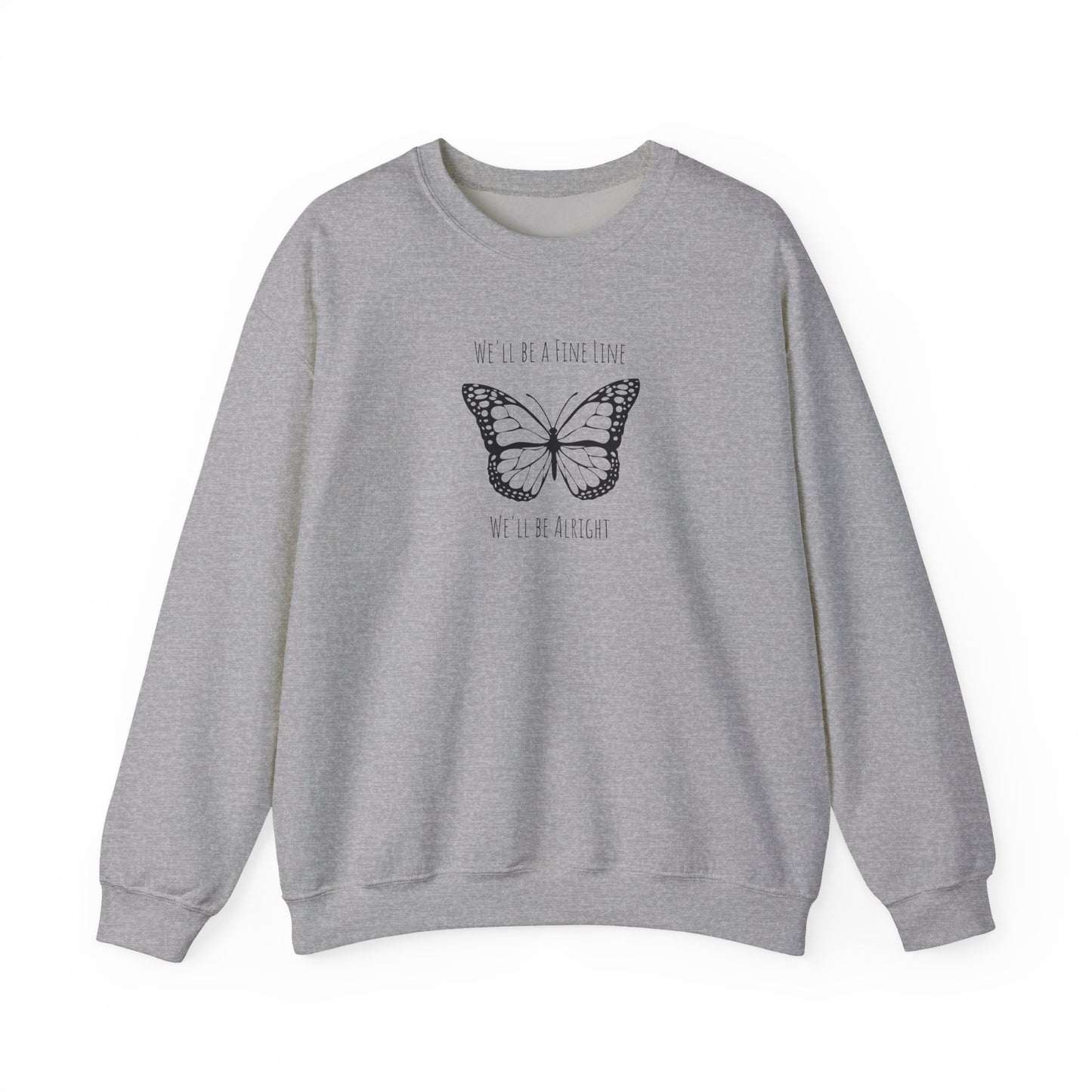 Fine Line Butterfly Crewneck Sweatshirt