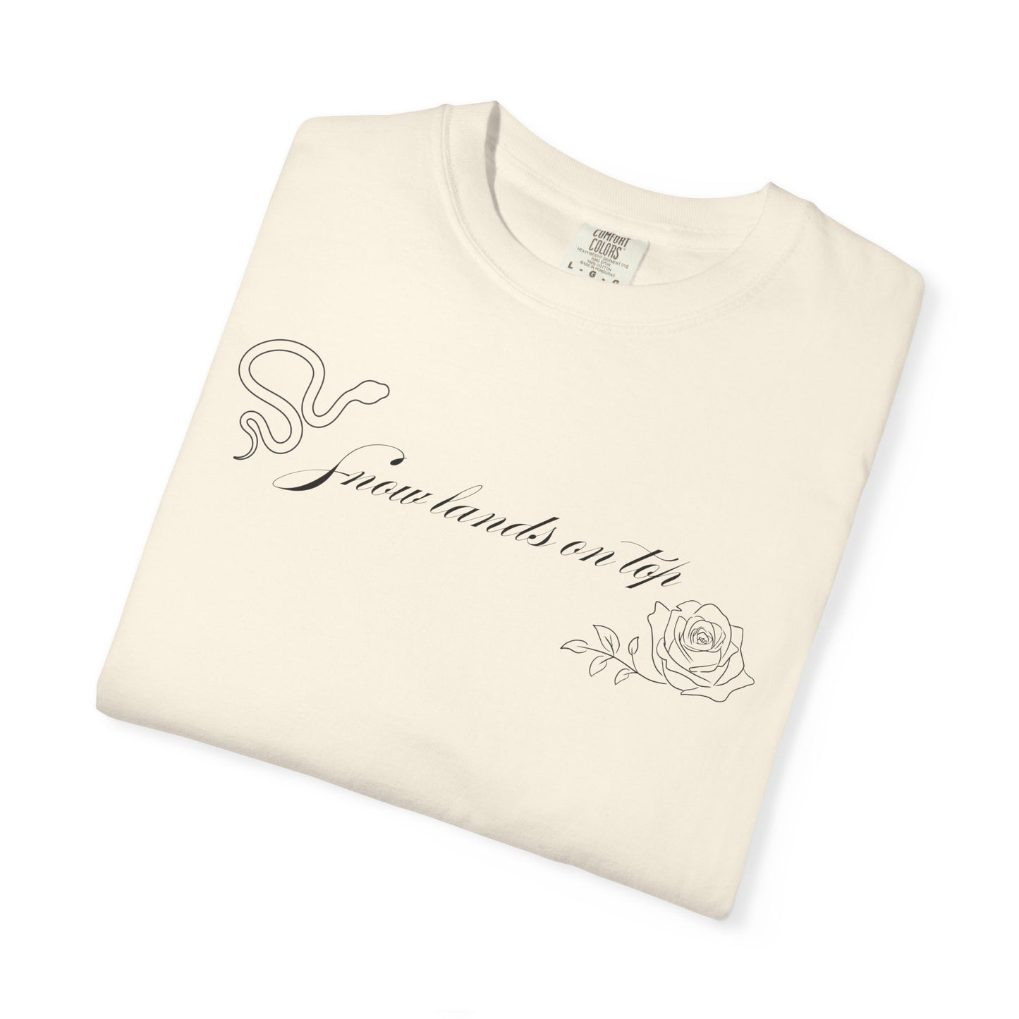 Snow Lands On Top Comfort Colors Tee