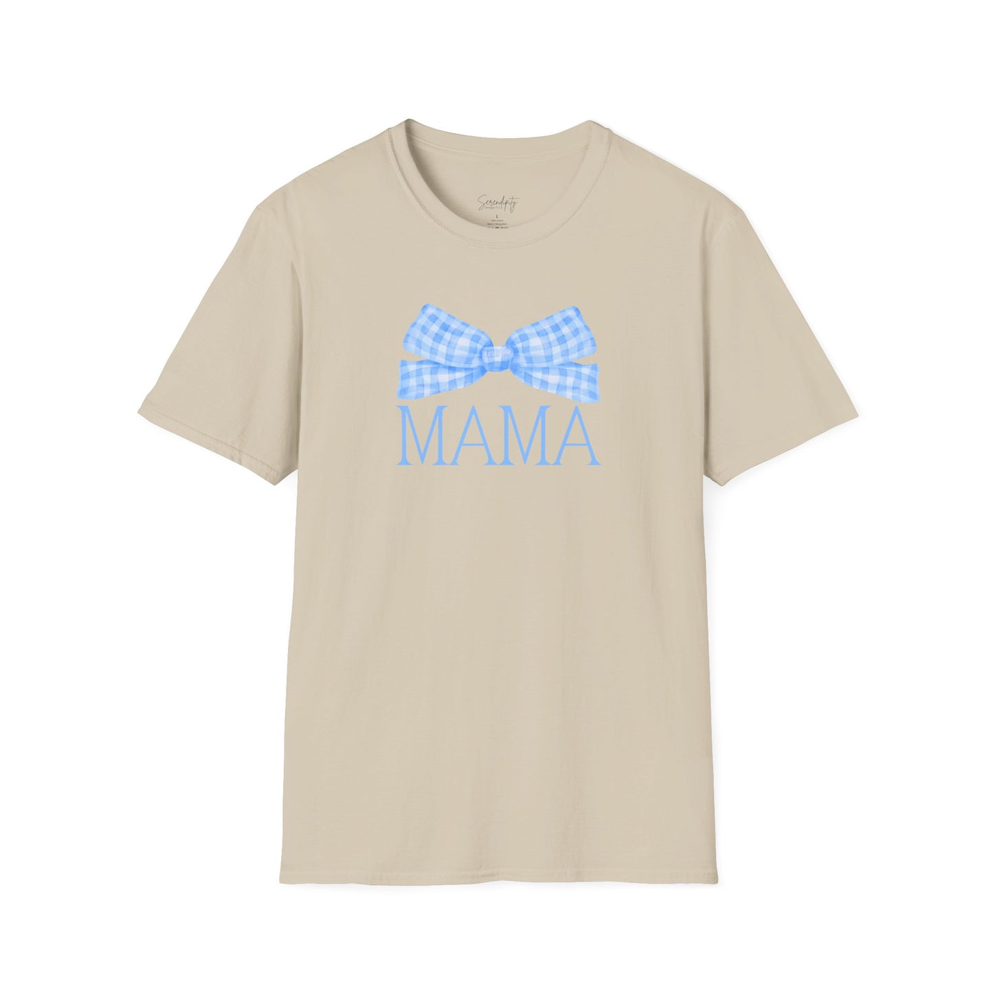 Blue Bow Mama Soft Style Tee