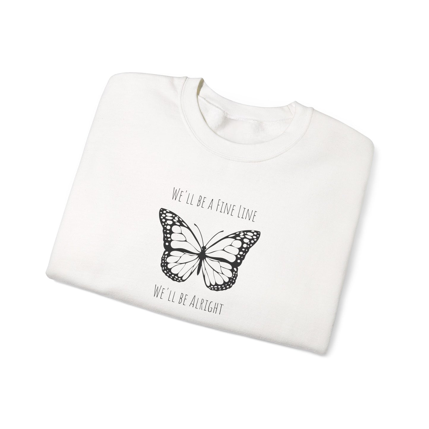 Fine Line Butterfly Crewneck Sweatshirt
