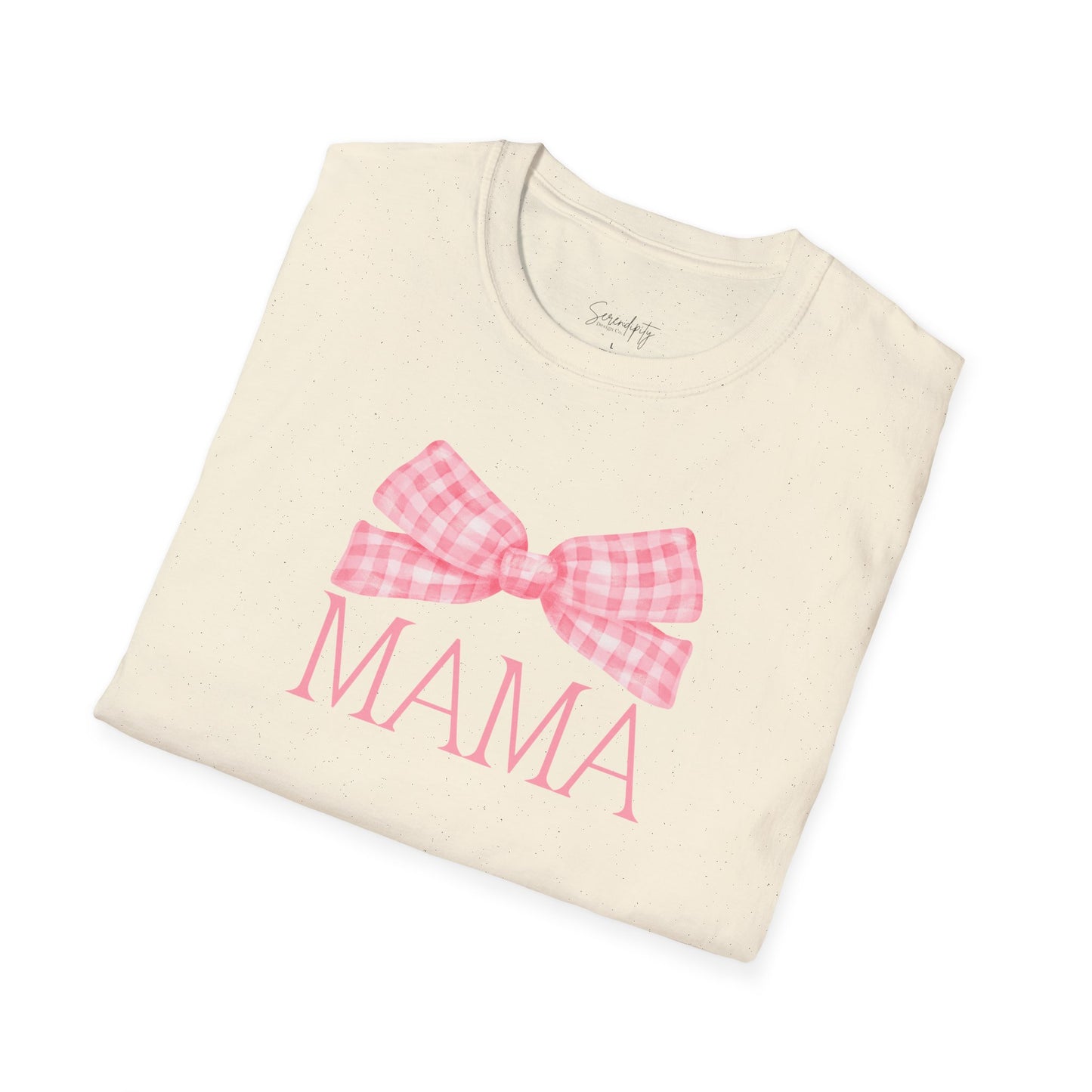 Mama Pink Bow Soft Style Tee