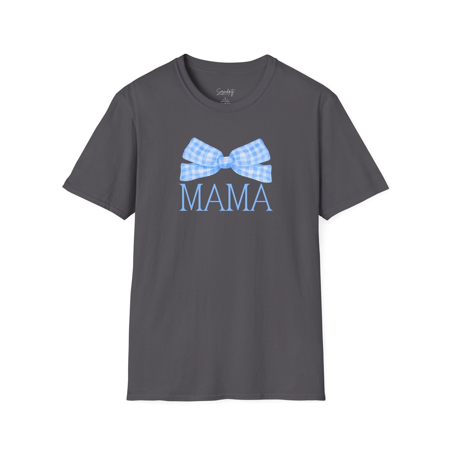 Blue Bow Mama Soft Style Tee