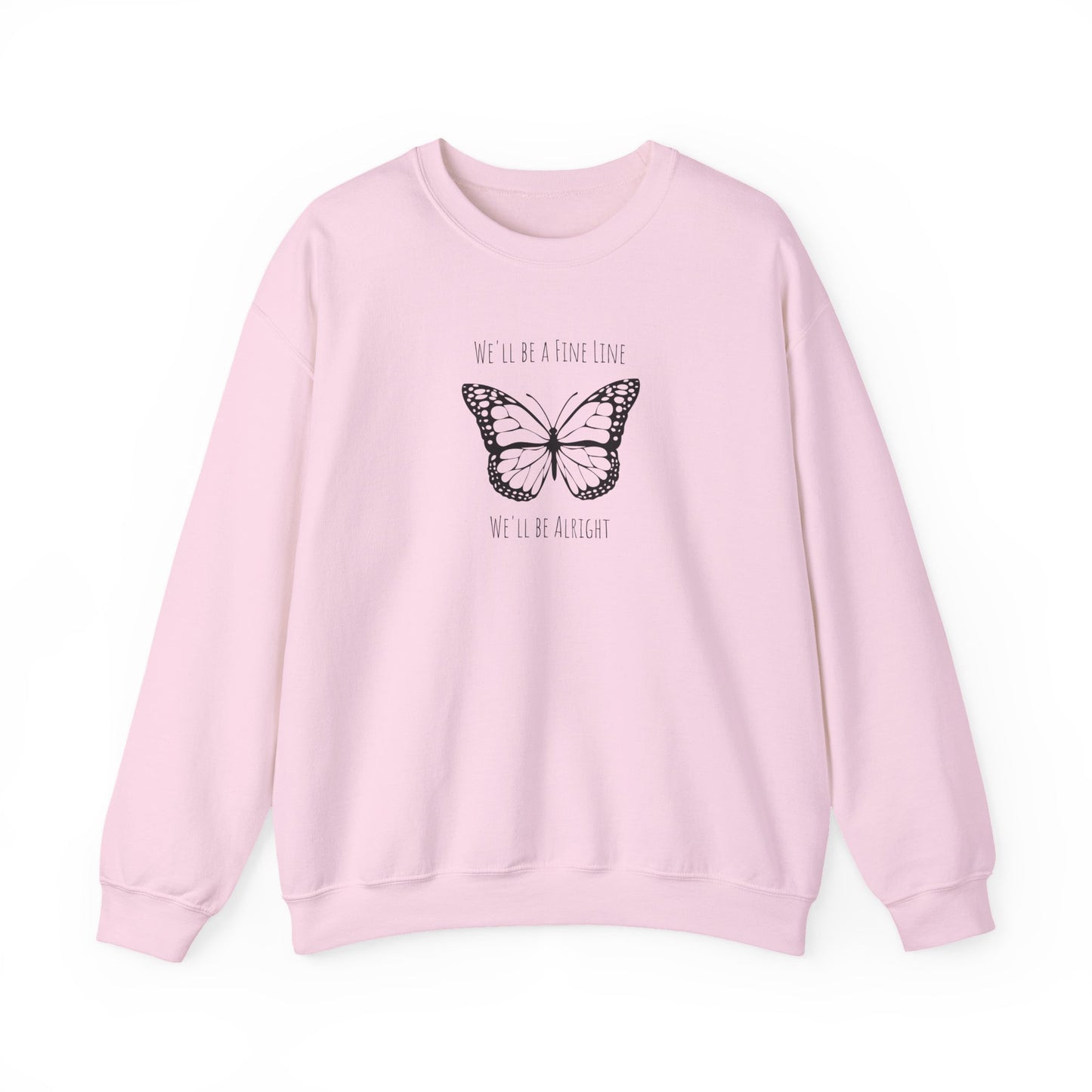 Fine Line Butterfly Crewneck Sweatshirt