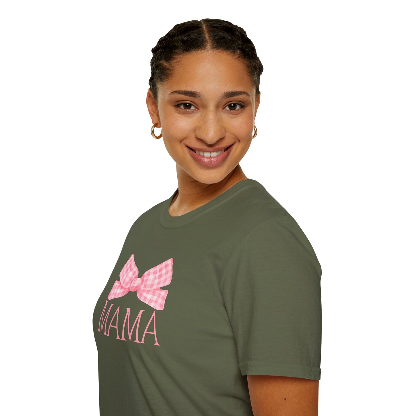Mama Pink Bow Soft Style Tee