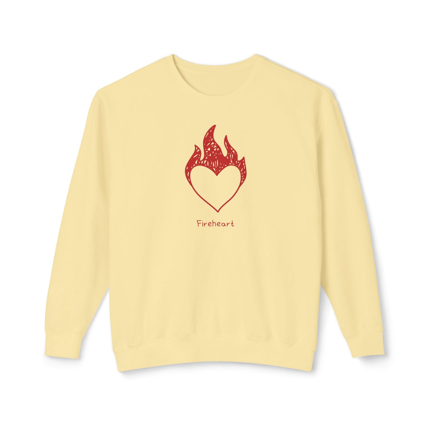 Fireheart Hand-drawn Comfort Colors Sweatshirt